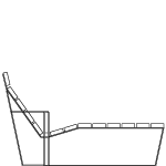 Chaise longue Kymo avec accoudoirs 
