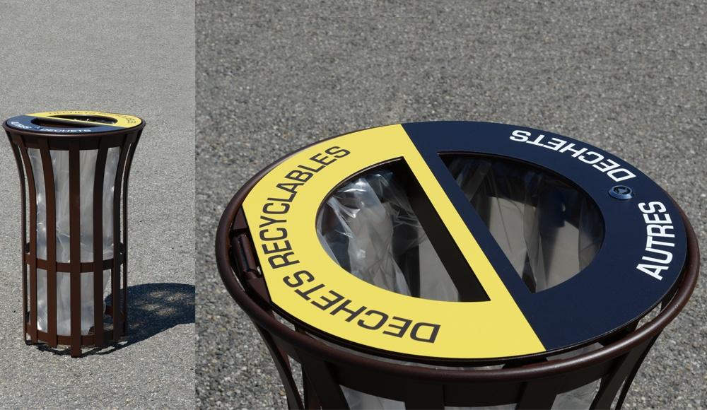 Corbeille Cargo tri sélectif - support de sacs 