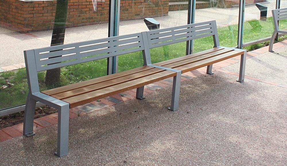 Banc 3m Cléa mixte bois acier