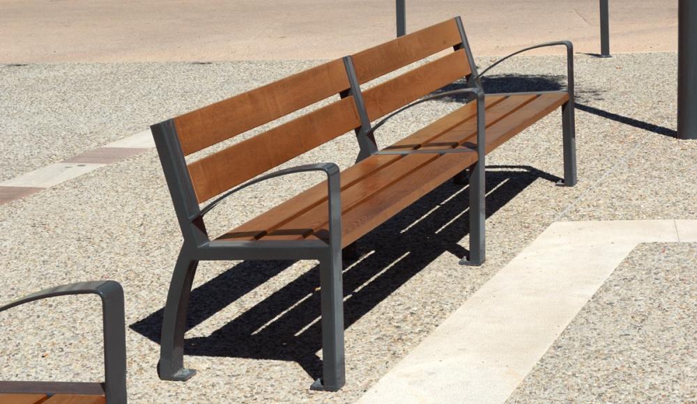 Banc bois & acier Cléo 3m 