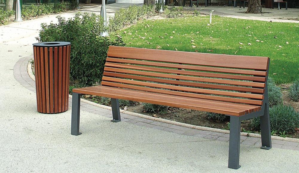 Banc bois et acier Nuance