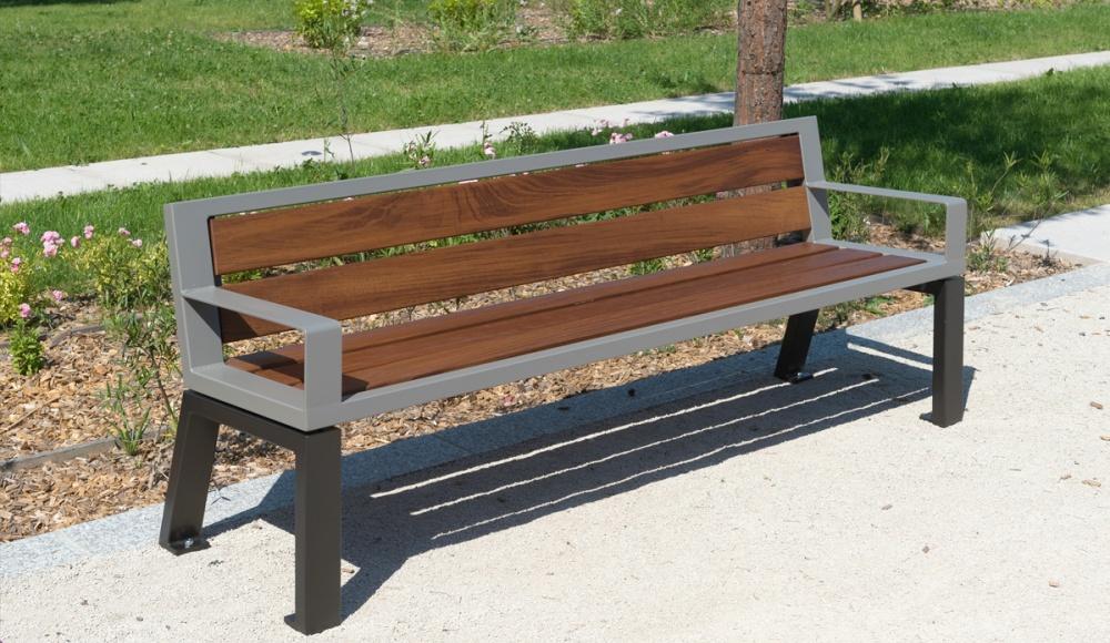 Banc bois & acier Zéo 2m 