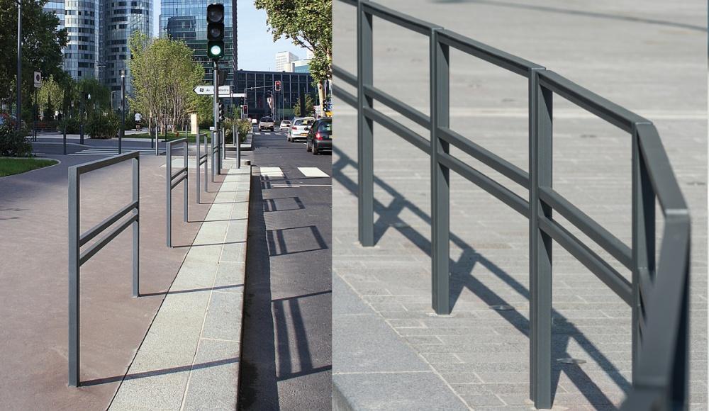 Tiby street furniture barrier, 1 m