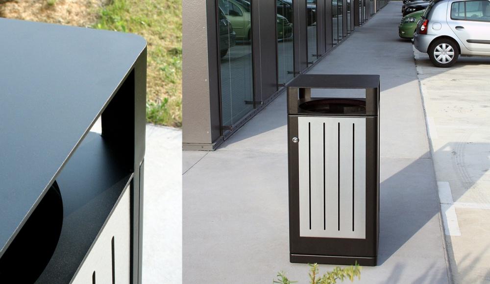 Fusion litter bin with high lid