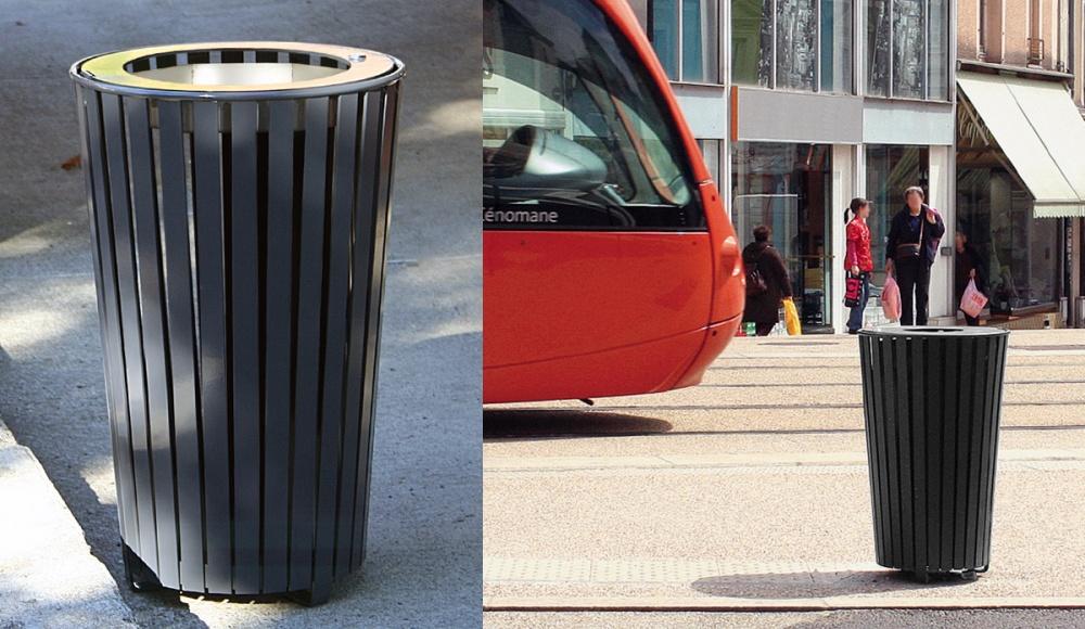 Mülleimer mit Aschenbecher und Innenbehälter für draußen, 11,5 l