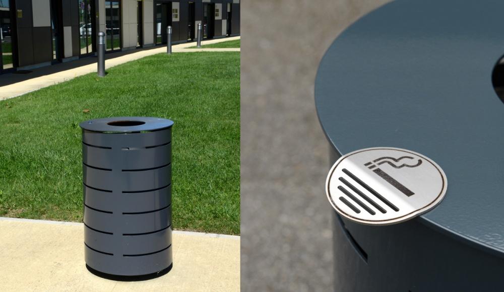 Amandine steel litter bin