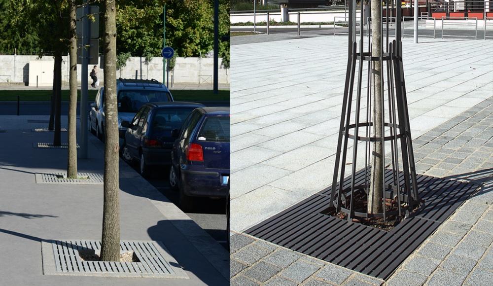 Synergie rectangular tree grate 